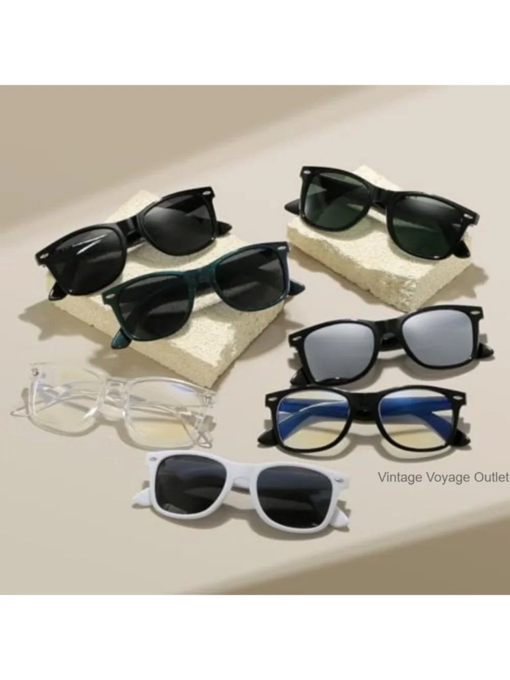 Retro Classic Square Frame Polarized Sunglasses UV400 for Men Women
